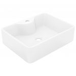 Lavatório Cerâmica Redondo com Furo para Torneira, Quadrado,branco - 369391411