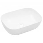vidaXL Lavatório 45,5x32x13 cm Cerâmica Branco - 389188736
