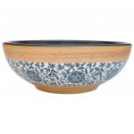 vidaXL Lavatório de Bancada Redondo ?41x14 cm Cerâmica Multicor - 4253898205