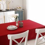Bod Home Toalha de Mesa Anti Nódoa Quadrada 140x180cm 450g 100% Poliéster Bordô Claro