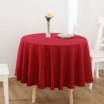 Bod Home Toalha de Mesa Anti Nódoa Redonda 140cm 290g 100% Poliéster Bordô