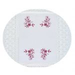 Bod Home Toalha de Mesa Redonda 90x90cm 250g 100% Poliéster Bordo