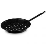 Briebe Frigideira para Castanhas Indução 26 cm Aço Esmaltado, Vitrocerâmica, Fogo, Gás, Forno Preto Levante