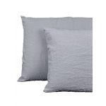 Lecamaleon Fronha de Almofada em Linho Cinzento 50 X 50 cm