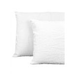 Lecamaleon Fronha de Almofada em Linho Branco 60 X 60 cm