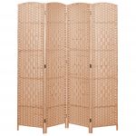 Beliani Biombo Dobrável Lappago de Corda de Papel Natural 163x2x178