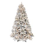 DKD Home Decor Árvore de Natal 150 cm Metal PE Nevado