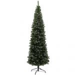 HomCom Árvore de Natal 225 cm Artificial com 980 Ramos e Suporte de Metal