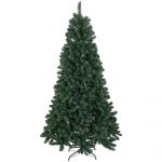 HomCom Árvore de Natal 180 cm Artificial com 760 Ramos de Arame de Memória e Base Recolhível