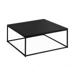 Sweeek Mesa de Centro Quadrada em Metal Preto