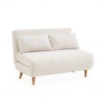 Sofá Sweeek em Tecido Boucle de 2 Lugares Boucle Branco