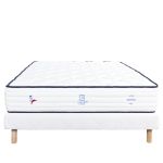 Luxury Literie Conjunto Colchão 140x200 cm Patriote 27 cm + Sommier Branco Ep 13cm
