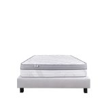 Luxury Literie Conjunto Colchão 140x200 cm Viscoplus 26 cm + Sommier Cinzento ep20cm