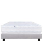 Luxury Literie Conjunto Colchão 140x190 cm Thermotec 24 cm Espuma de Memória, + Sommier Cinzento ep20cm