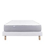 Luxury Literie Conjunto Colchão 90x190 cm Zen 20 cm Espuma de Memória, + Sommier Branco Ep 13cm