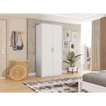 Ideia Home Design Roupeiro Solar Branco 2 Portas de Abrir 81,3 x 184,8 x 52,2 cm