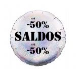 Balloons' Universe Balão de 45cm Saldos -50% Prateado Holográfico : Enchimento - Vazio