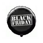 Balloons' Universe Balão Redondo de 45cm "Black Friday" : Enchimento - Vazio