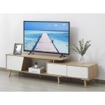 Ideia Home Design Móvel TV Cascais (Carvalho Claro, Branco) 150 x 43 x 36 cm