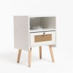 Mesa de Cabeceira Spai com Luz Branco