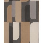 Rasch Papel de Parede Paraiso 330533 Preto/castanho/cinza 53x1005cm Geométricos - 330533