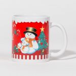 Caneca de Natal Red Boneco de Neve