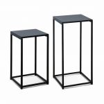Sweeek Mesa Estilo Industrial Set de 2 Preto