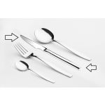 Utilinox Set 6 Faca Bife Churrasco Serrilhada Nova York Inox