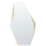 Beliani Espelho de Parede Dourado 68 x 120 cm com Forma Irregular