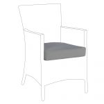 Beliani Conjunto de 8 Capas de Almofada Cinzentas em Tecido 47 x 47 x 10 cm