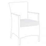 Beliani Conjunto de 8 Capas de Almofada Brancas Creme em Tecido 47 x 47 x 10 cm
