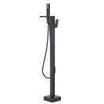 Beliani Torneira de Banho Independente Cromada Preta 118 cm de Design Modernos