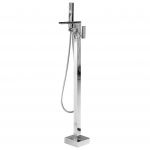 Beliani Torneira de Banho Independente Cromada Prateada 118 cm de Design Modernos