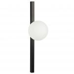 Beliani Candeeiro de Parede com 1 Abajur em Metal Preto 55 cm com Abajur Redondo para Sala Ou Quarto Moderno