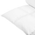 Beliani Edredão Extra Quente em Algodão Japara Branco 155 x 220 cm Enchimento de Penas de Pato Acolchoado