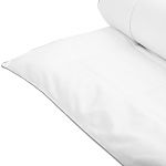 Beliani Edredão Quente em Algodão Japara Branco 135 x 200 cm Roupa de Cama para Verão