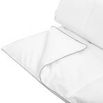 Beliani Edredão Branco Algodão Japara 155 x 220 cm com Enchimento de Microfibra e Costuras Decorativas 2 Unidades para Uso em todas as Estações