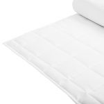 Beliani Edredão de Verão Mistura de Poliéster e Algodão Branco 155 x 220 cm Preenchimento Leve e Costuras Decorativas