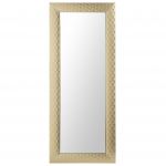 Beliani Espelho de Parede Dourado com Moldura em Material Sintético 50 x 130 cm Estilo Moderno