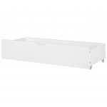 Beliani Conjunto de 2 Gavetas de Arrumação para Cama com Rodas e em MDF Branco