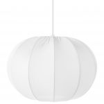Beliani Candeeiro de Tecto com Abajur em Nylon Branco Estilo Moderno para Salas de Estar e de Jantar