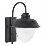 Beliani Candeeiro de Parede em Alumínio Preto 42 cm para Exterior de Design Moderno