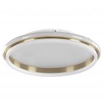 Beliani Candeeiro LED de Teto Suspenso em Metal Dourado 64 cm Abajur em Acrílico