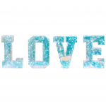 Beliani Decoração LED com a Palavra Love Multicolor com 4 Letras e com Energia Fornecida Por USB