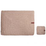 Beliani Conjunto 12 Individuais e Bases para Copos em Juta Natural 30 x 40 cm / 10 x 10 cm Feitos à Mão Estilo Boho para Sala de Jantar e Cozinha