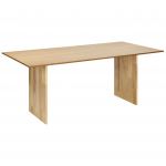 Beliani Mesa de Jantar MDF Claro Pernas Madeira Borracha Extensível 180 x 90 cm Tampo Retangular Folheado Cozinha Escandinava Minimalista