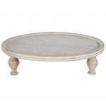 Beliani Suporte para Bolos em Madeira de Mangueira Clara 46 x 46 x 13 cm Tabuleiro de Servir Decorativo