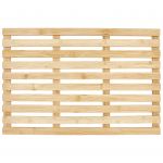 Beliani Tapete de Casa de Banho em Bambu Claro 53 x 36 cm para Casa de Banho de Estilo Minimalista