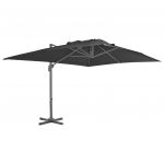 vidaXL Guarda-sol de Jardim Cantilever com Poste Alumínio 4x3 M Preto - 2206832131