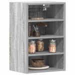 vidaXL Armário Suspenso 40x29,5x60cm Derivados Madeira Cinzento Sonoma - 1060229695